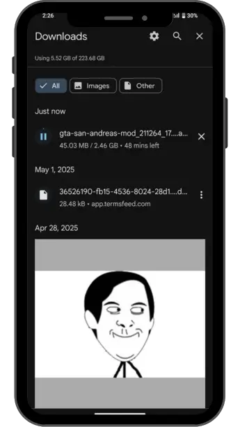 download list